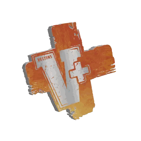 Cross With Letter V And Velfins Sticker