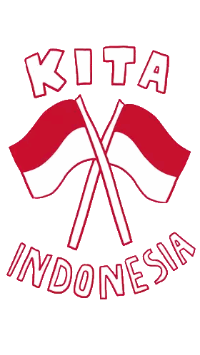 Crossed Flags With Kita Indonesia Sticker