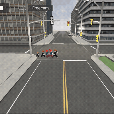 Crosswalk With Freecam Sign GIF