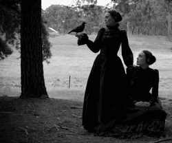 Crow On Gothic Women GIF
