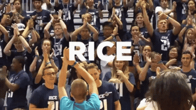 Crowd Applauding With Word Rice GIF