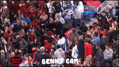 Crowd At Basketball Game With Benny Cam GIF