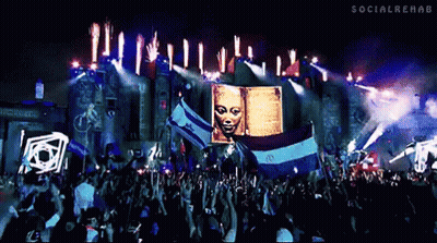 Crowd At Concert With Social Rehab GIF