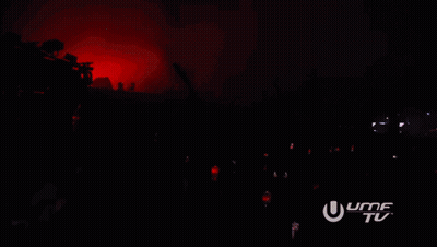Crowd At Concert With Ufmf TV Logo GIF