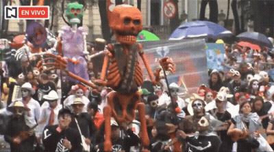 Crowd At Parade With En Vivo Sign GIF