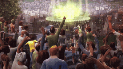 Crowd At Stadium With FIFA TV GIF