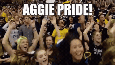 Crowd Cheering Aggie Pride GIF