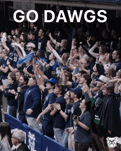 Crowd Cheering Go Dawgs In Stadium GIF