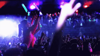 Crowd Hands In Air At Concert F3stv GIF