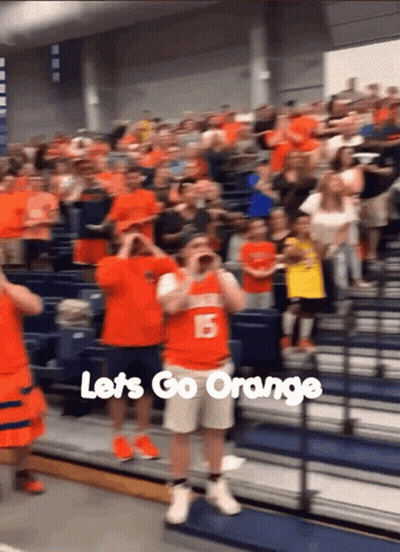 Crowd In Stadium Saying Let's Go Orange GIF