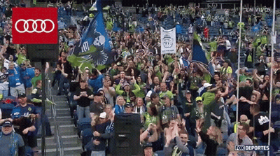 Crowd In Stadium With Audi Logo GIF