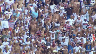 Crowd In Stadium With Live FC Text GIF