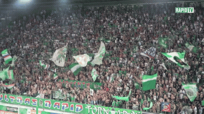 Crowd In Stadium With Rapid TV GIF