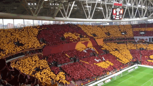 Crowd In Stadium With Scoreboard 0-0 GIF