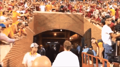 Crowd In Tunnel Saying Sunshine Dome GIF