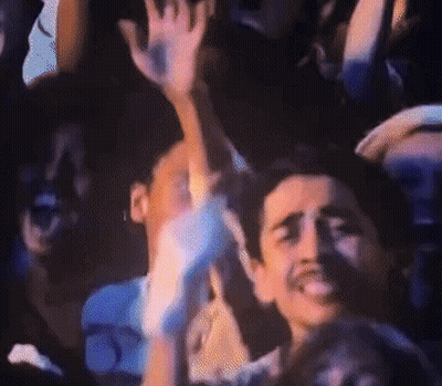 Crowd Raising Hands At Concert GIF
