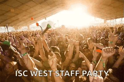 Crowd Raising Hands ISC West Staff Party
