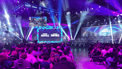 Crowd Sitting In Front Of Fortnite Stage GIF