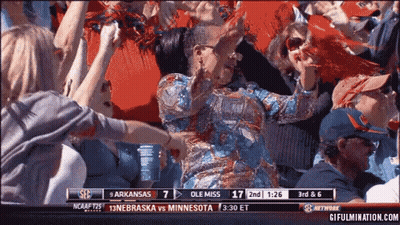 Crowd Watching Arkansas And Ole Miss Play GIF