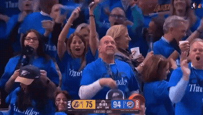Crowd Watching Basketball Game With Scoreboard 94 GIF