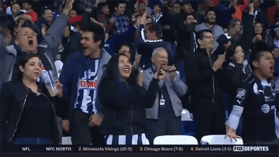 Crowd Watching Bears Vs Lions On Fox Deportes GIF