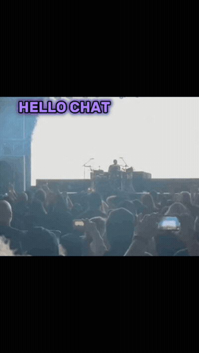 Crowd Watching Concert Hello Chat GIF