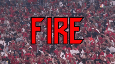 Crowd Watching Game With Coaches Text GIF