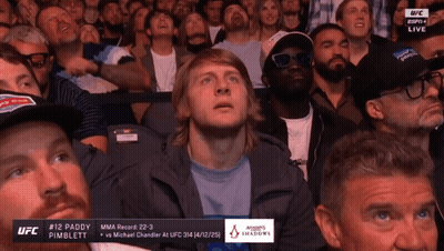Crowd Watching Pimplett Vs Michael Chandler GIF