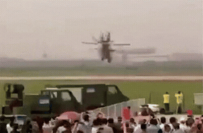 Crowd Watching Plane Take Off