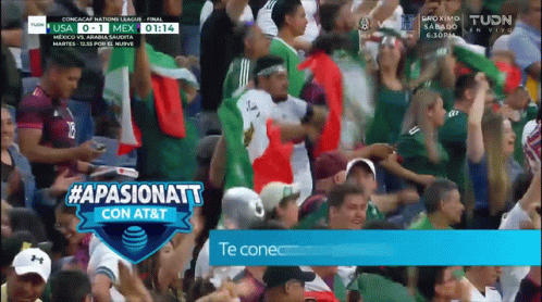 Crowd Watching Soccer Game Between Mexico And USA GIF