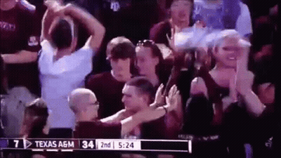 Crowd Watching Texas Vs A&M Basketball GIF