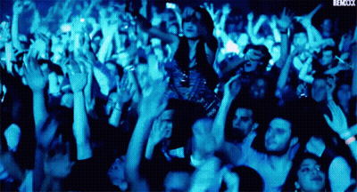 Crowd With Arms In Air Saying Remixxxx GIF