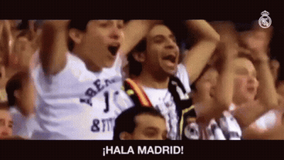 Crowd With Arms Up Hala Madrid GIF