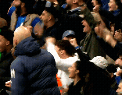 Crowd With Chicago Jacket GIF