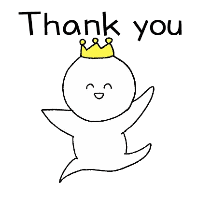 Crown-Wearing Person Saying Thank You Sticker