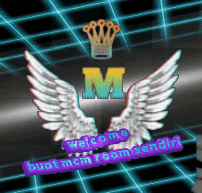 Crown With Letter M And Wings GIF