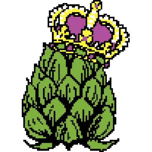 Crowned Artichoke Pixel Art Sticker