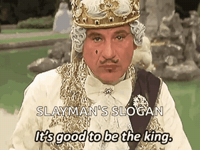 Crowned Man Says It's Good To Be King GIF