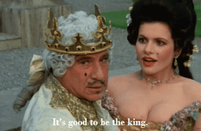 Crowned Man To Woman: Good To Be King GIF