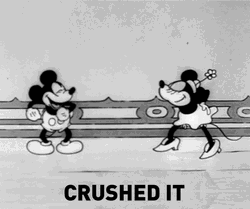 Crushed It Mickey And Minnie Mouse GIF