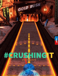 Crushing It Gold Rush Bowling Clash GIF