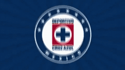 Cruz Azul Mexico Logo On Blue Background GIF
