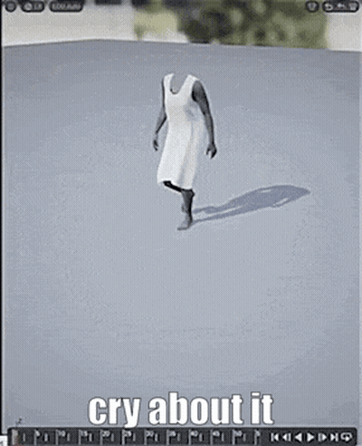 Cry About It Woman In White Dress Walking GIF