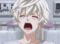 Crying Anime White Hair Boy