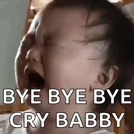 Crying Baby Saying Bye Bye Cry Baby GIF