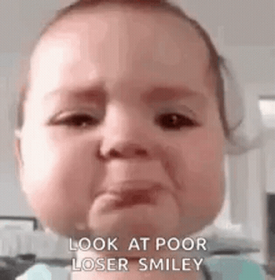 Crying Baby With Funny Face Tears GIF