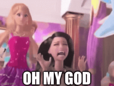 Crying Barbie Doll Saying Oh My God GIF