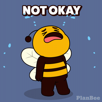 Crying Bee Saying Not Okay GIF