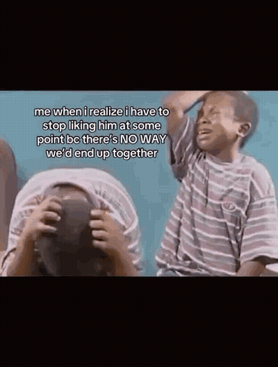 Crying Boy Holding Head GIF