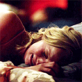Crying Caroline Forbes In Bed GIF